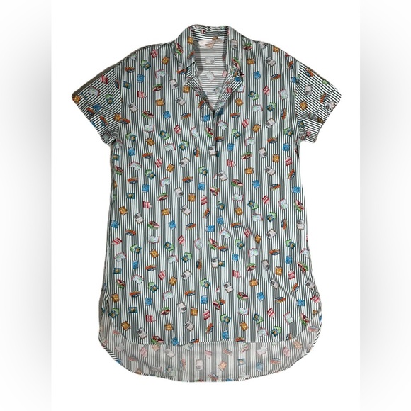 Zara Dresses & Skirts - Zara Women's Striped Floral Mini Dress - Blue and White